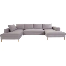 Wohnlandschaft OTTO PRODUCTS "Finnja, U-Form", silber (silberfarben), B:351cm H:83cm T:210cm, Luxus-Microfaser: aus recycleten Textilien (100% PES), Sofas, Wohnlandschaft