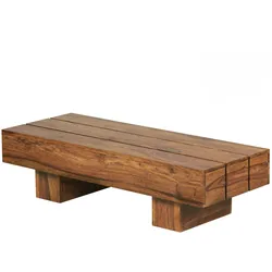 KADIMA DESIGN Couchtisch Massiv-Holz Sheesham 120cm breit Design Wohnzimmer-Tisch dunkel-braun Landhaus-Stil