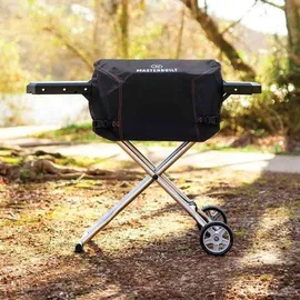 MasterBuilt tragbarer Holzkohlegrill und Smoker schwarz