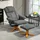 Homcom Relaxsessel mit Hocker Textil 79 x 104 x 80 cm Dunkelgrau