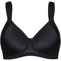 SUSA Schalen BH ohne Bügel Milano Damen, Gr. 80, Cup B, schwarz Stoff, Obermaterial: 79% Polyamid PA. 13% Elasthan EL. 8% Baumwolle CO., BHs Schalen-BH