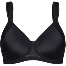 SUSA Schalen BH ohne Bügel Milano Damen, Gr. 80, Cup B, schwarz Stoff, Obermaterial: 79% Polyamid PA. 13% Elasthan EL. 8% Baumwolle CO., BHs Schalen-BH