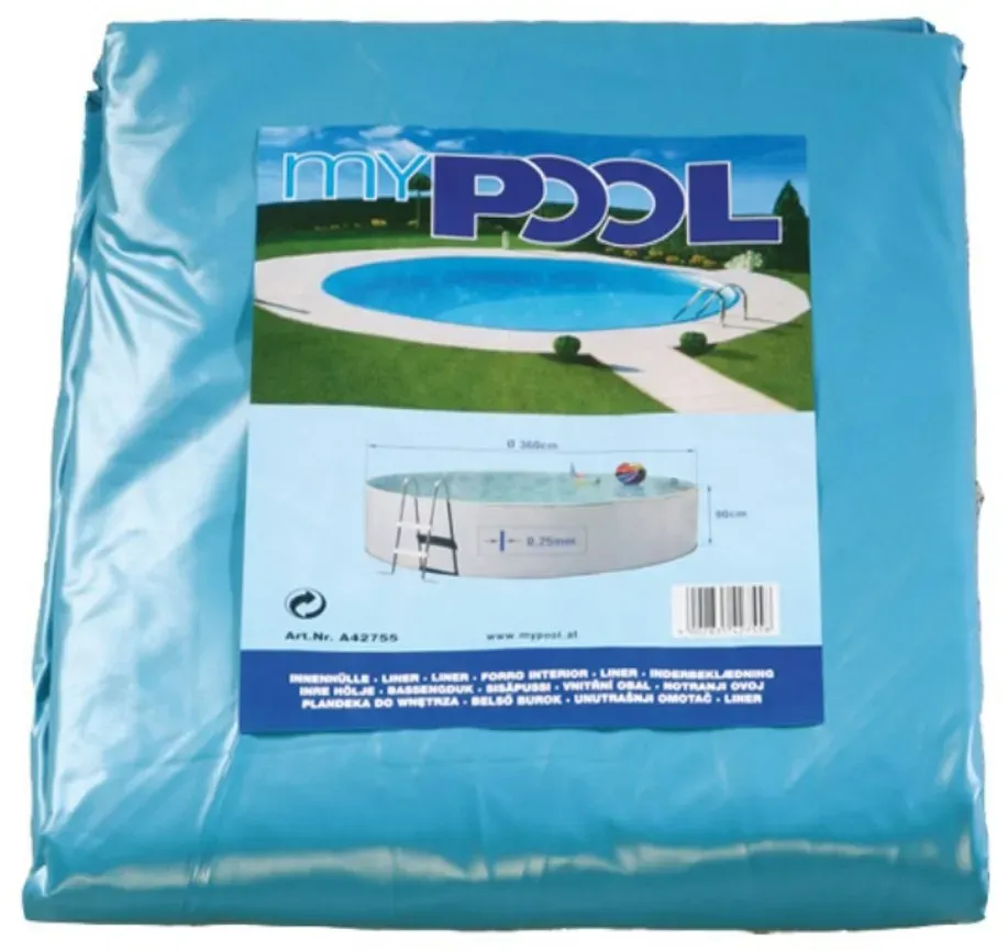 MyPOOL Ersatz-Poolfolie für Ovalpool 4,50 x 2,50 x 1,20 m 0,4 mm stark mit Einhängebiese - 9704121600