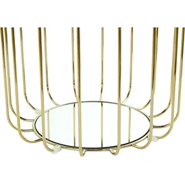 Kayoom Beistelltisch KAYOOM "Pouf Comfortable 110, abnehmbares und wendbares Oberteil", blau (türkis, gold, gold), B:50cm H:45cm T:50cm, Eisen, MDF, Samtbezug, Schaumstoff, Spiegel, Tische, Beistelltisch, praktisch umzuwandeln in Tisch oder Hocker, mit 