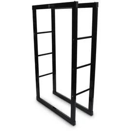 BITUXX Kaminholzständer Metall 60 x 100 cm Schwarz