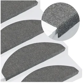 vidaXL Stufenmatte 65 x 22,5 cm Grau