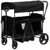 Fillikid Bollerwagen Oskar für 2 Kinder max. Belastung 80 kg - Schwarz