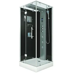AcquaVapore Dampfdusche Duschtempel Sauna Dusche Duschkabine D38-03L3 80x80 cm ohne 2K Scheiben Versiegelung