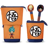 Karactermania Dragon Ball Super-Cute Federmäppchen + 2 Radierbare Gelstifte, Orange, 11,5 x 17 cm