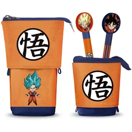 Karactermania Dragon Ball Super-Cute Federmäppchen + 2 Radierbare Gelstifte, Orange, 11,5 x 17 cm