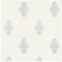 Profhome Barock Tapete Ornament 0,53 m x 10 m 5,33 m2 Silber/Weiß 319461-GU