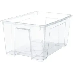 7x IKEA SAMLA Box 45L 56x39x28 cm transparent Aufbewahrungskiste Stapelbox NEU