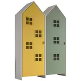 Vipack Kleiderschrank Set Casami Bruges 115,2 x 171,3 x 37 cm Weiß/Gelb/Grün