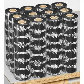 Zebra Farbband 03200GS11007 schwarz 1,1cm x 74m 12er Pack