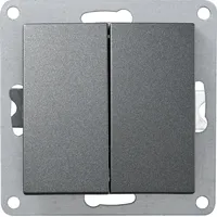 McPower ''Flair'' 2-fach, 250V/10A, UP, anthrazit