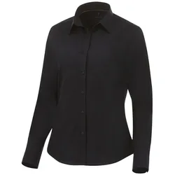 ELEVATE Hamell Langarm-Hemd schlichtes Damen Blusen-Hemd Popelin Bluse 3816999 Schwarz - L