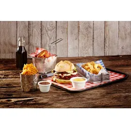 APS Servier-Frittierkorb 10 x 8.5 cm, H: 6.5 cm /// Edelstahl, Griff 9 cm /// -SNACKHOLDER- /// 40620 Miniature frying basket made of stainless steel, stainless steel,