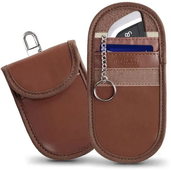 KLR100 RFID Locking Car Key Case - Brown