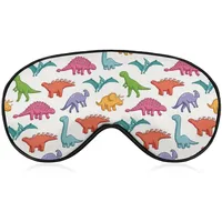 Lustige Schlafmaske für Damen und Herren, niedliche Dinosaurier, weiche Augenbinde, Augenmaske zum Schlafen, verstellbares elastisches Band, verdunkelnder Schlafbezug, Augenschutz für Reisen, Schlaf