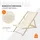 ECD Germany Liegestuhl Klappbar 10er Set 120 x 60 x 30 cm Beige