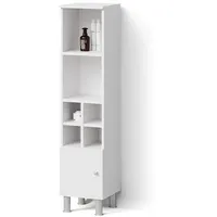 Livinity® Midischrank, Weiß, Weiß, 3 Fächer, Quadratisch, 30x95x30 cm,