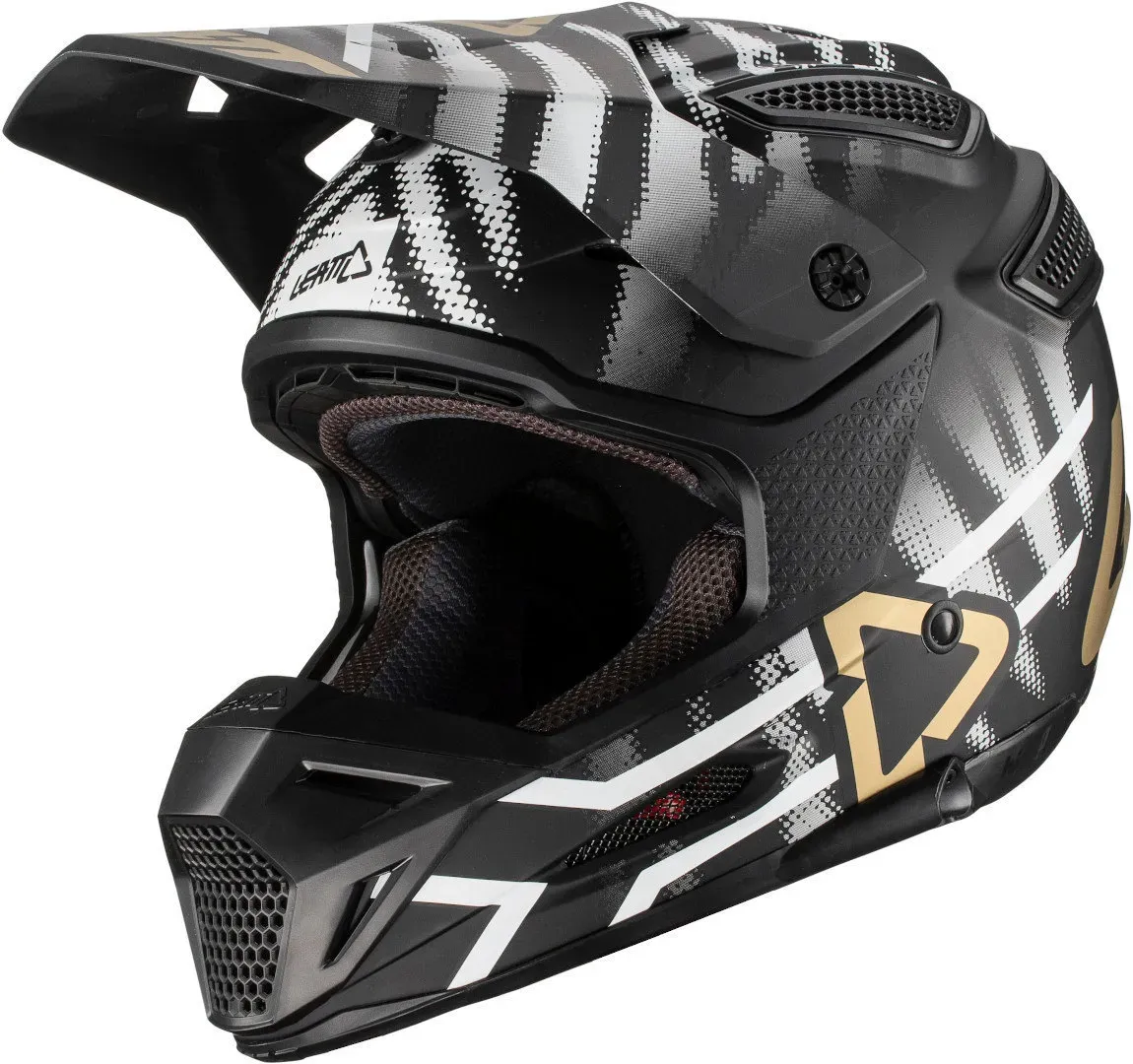 Leatt GPX 5.5 V20.2 Zebra Motorcross helm, veelkleurig, XS Voorman