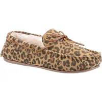 Hush Puppies - Damen Hausschuhe "Allie", Leo-Muster, Wildleder FS8545 (38 EU) (Braun) - Braun - 38
