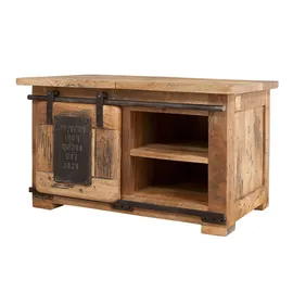 MASSIVMOEBEL24.DE Truhe Mango 76x51x46 Natur lackiert Railway #134