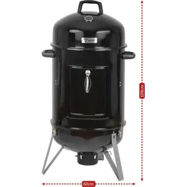 BBQ-Toro Räuchertonne Oak Ø 47 cm schwarz