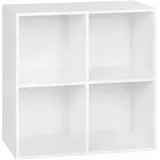 Woltu Bücherregal 60 x 60 x 30 cm Weiß