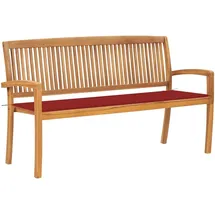vidaXL Stapelbank 159 x 21 x 90 cm Rot