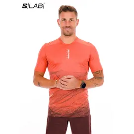 Salomon S-Lab ultra print kurzarm trikot rot herren vêtement running homme - M