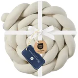 nordic coast company Nestchenschlange XXL Bettschlange geflochten, Bettschlange, Bettumrandung Babybett, Alternative zum Bettnestchen laborgeprüft 180cm, 200cm oder 300cm beige