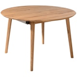 G + K Esstisch mit Auszug Albany 120/165 cm Holz Braun Wildeiche