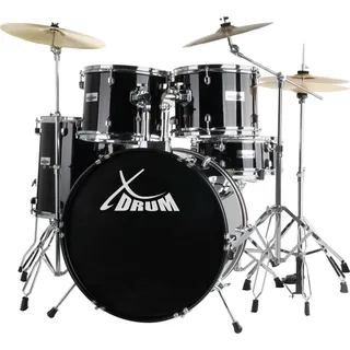 XDrum Semi 20" Studio Schlagzeug Midnight Black Set inkl. Galgenständer - Crash Becken