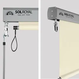 Sol Royal Balkonverkleidung 160 x 250 cm Beige Aluminium