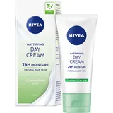 NIVEA 24H Mattierende Tagesfeuchtigkeitscreme mit Aloe Vera, Misch- und fettige Haut, 50 ml