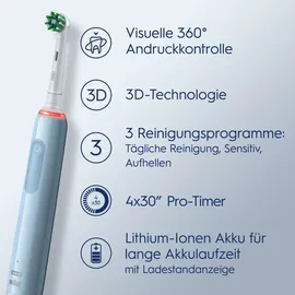 Oral-B Pro 3 3000 CrossAction blau + Aufsteckbürste