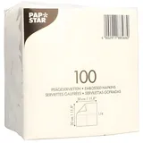 Papstar Servietten, 1-lagig 1/4-Falz 30 cm x 30 cm weiss