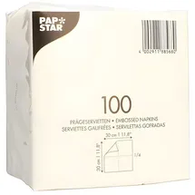 Papstar Servietten, 1-lagig 1/4-Falz 30 cm x 30 cm weiss