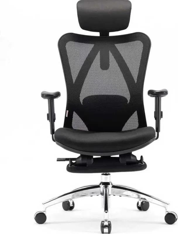 Sihoo M18 Pro ergonomischer bürostuhl mit fußstütze, atmungsaktivem netzdesign, hoher rückenlehne und verstellbarer kopfstütze und lendenstütze