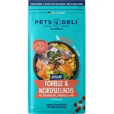 PETS DELI Trockenfutter Forelle & Nordseelachs mit Süßkartoffel, Brokkoli & Apfel - 6kg