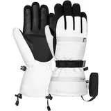 warme wasserdichte Winddichte und atmungsaktive Winterhandschuhe Fingerhandschuhe Schneehandschuhe Skihandschuhe für Damen weiß-schwarz 8