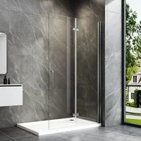 Walk In Dusche 75x185cm Walk In Duschwand Falttür Dusche Duschtrennwand, 6mm Esg-sicherheitsglas