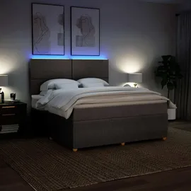 vidaXL Boxspringbett 180 x 200 cm Taupe