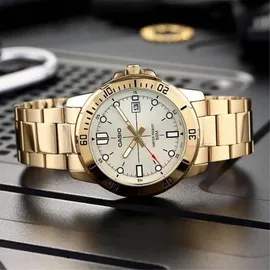 Casio Analog MTP-VD01G-9EVUDF (A1368) - Creme/Gold