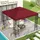 Outsunny Ersatzdach für Pavillon, Gartenpavillon Zelt 3 x 3 m, Polyester dichtes 180 g/m2 rot Aosom