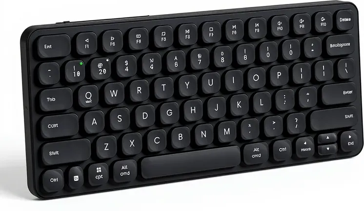 Rapoo E9050L 75 % kabelloses Membran-Tastatur, QWERTY US-Layout, Multi-Mode, ultradünn, 78-Tasten-Multi-Geräte-Tastatur, kabellos 2,4 GHz/Bluetooth 5.0/4.0, kompatibel mit Windows/Mac/Linux/Chrome, unterstützt 4 Geräte, kompakt und stilvoll, geeignet für High-End-Büronutzer – Schwarz
