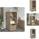 Vidaxl - Gartenschrank Beige 50x55x115 cm Poly Rattan - Outdoor-Schrank - Gartenschrank - Stauraum - Gartenorganisation - Rattan Gartenmöbel