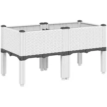 vidaXL Pflanzkasten 80 x 40 x 42 cm Weiß